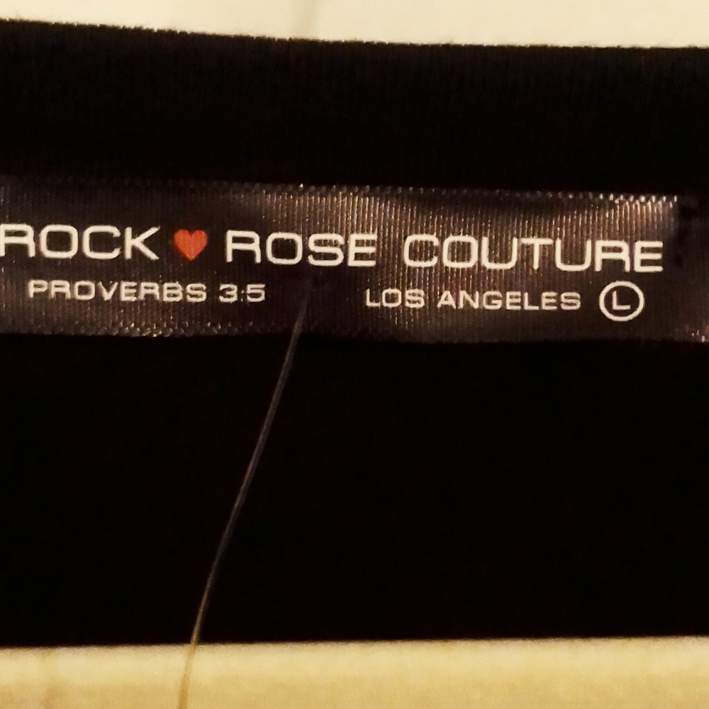 NWT ROCK ❤️ ROSE COUTURE MUSCLE TEE - Picture 2 of 3